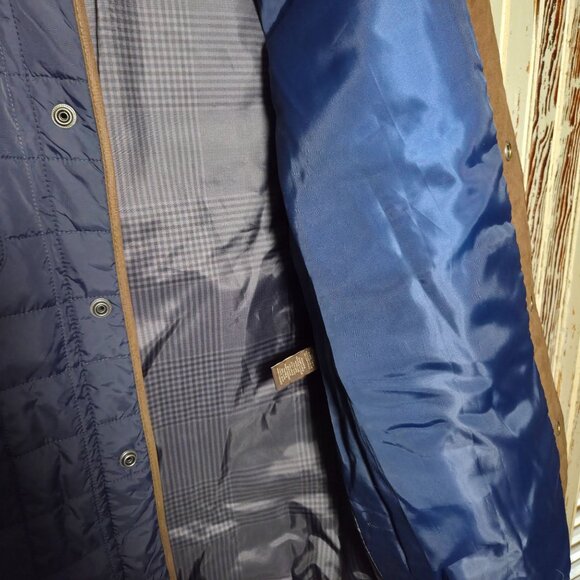 Tasso Elba Navy Quilted Water Repellent Jacket M Nylon Polyester For Men - Picture 4 of 6